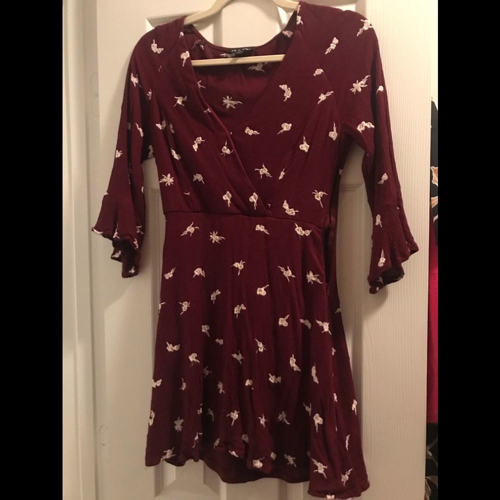 Super Cute As U Wish Maroon Dress